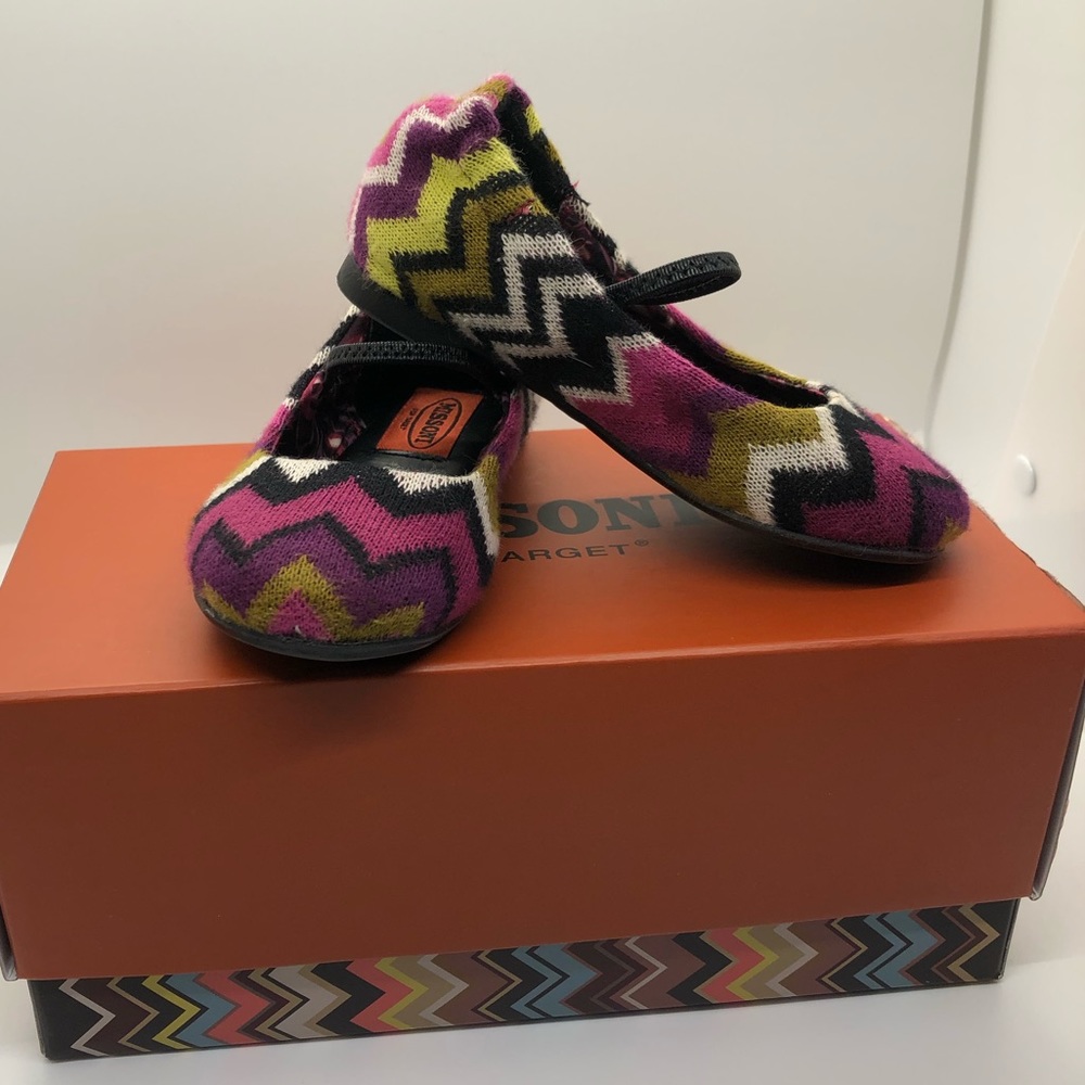 Missoni for Target Fuscia Zig-Zag Ballet Flat, Baby/Toddler Size 6, Box included